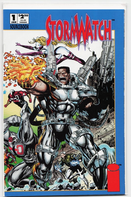 Stormwatch Sourcebook (1994) Stormwatch (Image Comics, 1994), raw, ungraded comic book — front cover