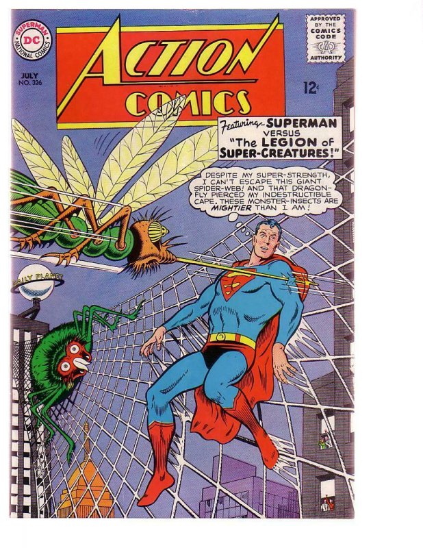 Action Comics #326 (DC Comics, 1965), raw comic book in VG/FN condition — front cover