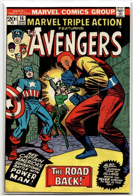 Marvel Triple Action #16 (Marvel Comics, 1974), raw, ungraded comic book — front cover