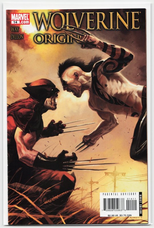 Wolverine: Origins #14 (Marvel Comics, 2007), raw, ungraded comic book — front cover