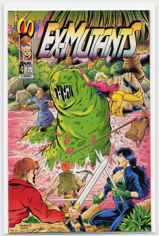 Ex-Mutants #4 (Malibu Comics, 1993), raw, ungraded comic book — front cover