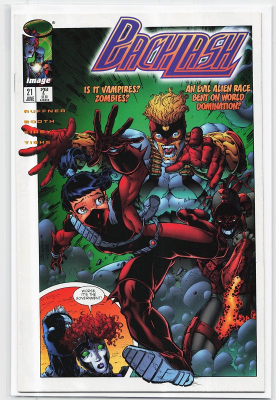 Backlash #21 (1996), raw, ungraded comic book — front cover