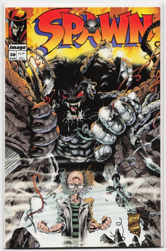Spawn #38 (Image Comics, 1995), raw, ungraded comic book — front cover