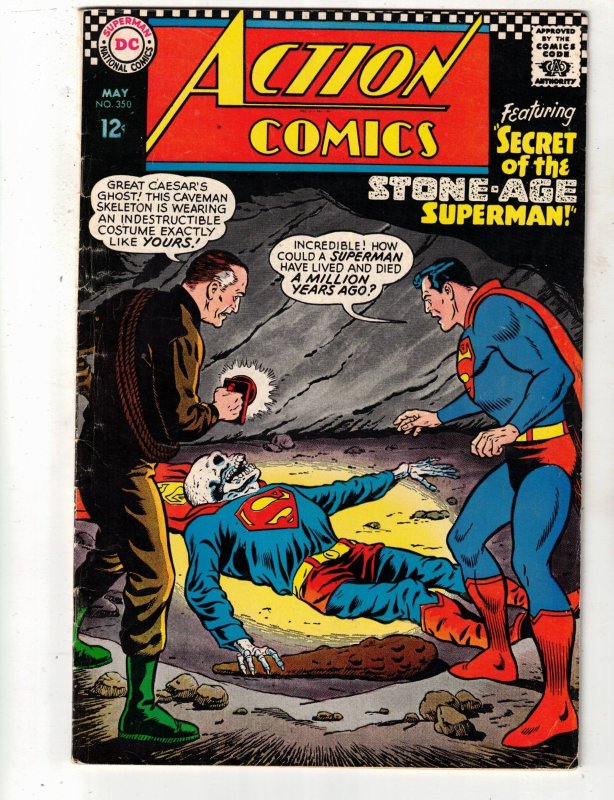 Action Comics #350 (DC Comics, 1967), raw comic book in FN condition — front cover