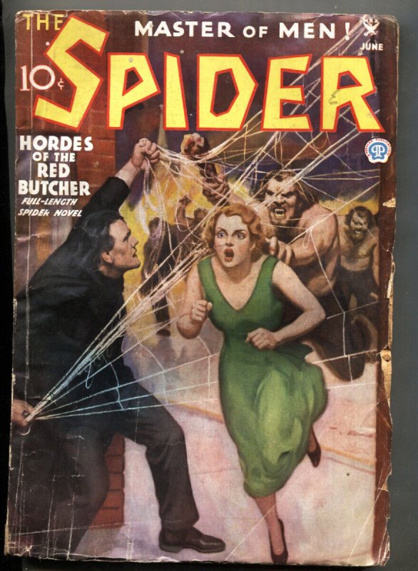 Pulp: The Spider // June 1935 // Hordes of the Red Butcher // Rare Pulp Maga... (1935), raw, ungraded comic book — front cover
