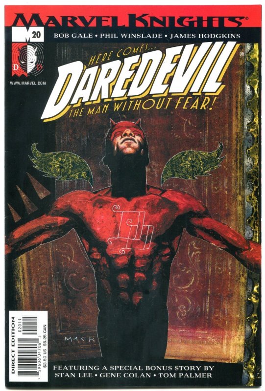 Daredevil #20 (Marvel Comics, 2001), raw comic book in NM- condition — front cover
