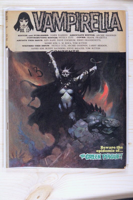 Vampirella #13 (Warren Publishing, 1971), raw comic book in GD+ 2.5 condition — front cover