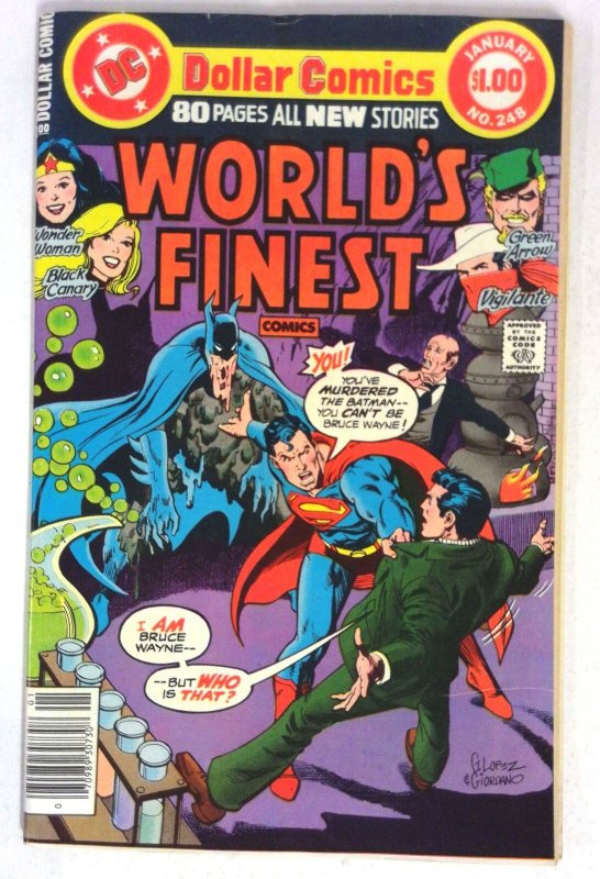 World's Finest #248 (DC Comics, 1978), raw comic book in FN/VF condition — front cover