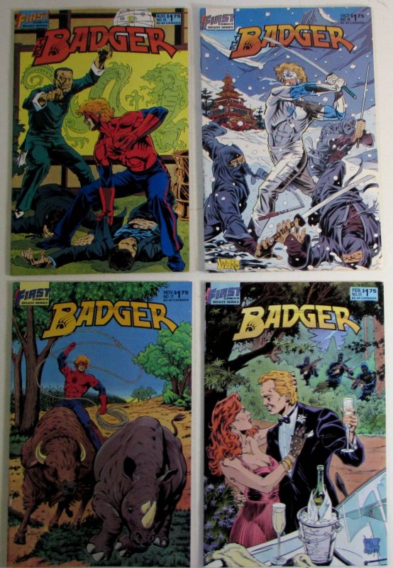 1986 Badger Lot of 4 #14, 16, 17, 20 First 1st Series Comic Books (1986), raw, ungraded comic book — front cover