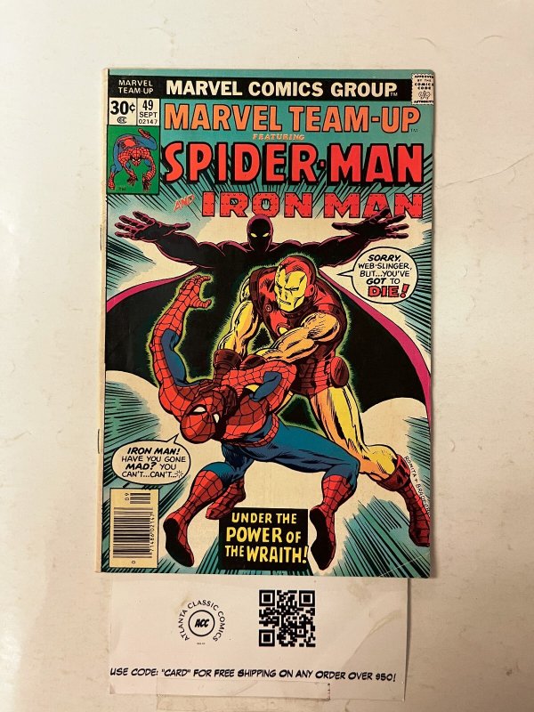 Marvel Team-Up #49 (Marvel Comics, 1976), raw comic book in VF condition — front cover