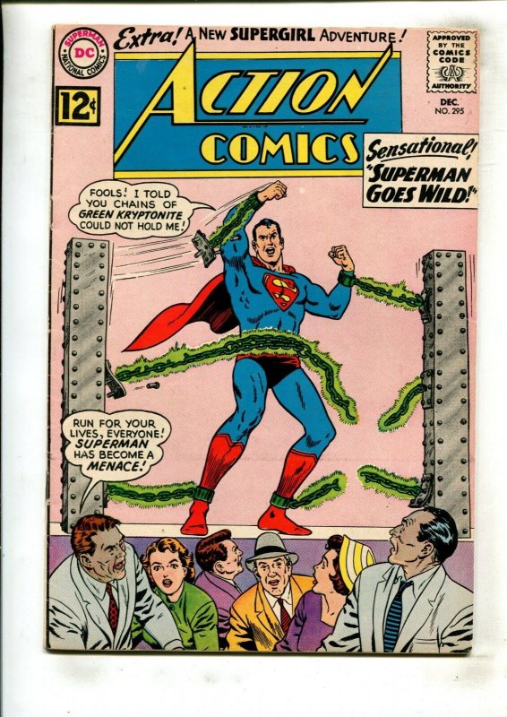 Action Comics #295 (DC Comics, 1962), raw comic book in 5.5 condition — front cover