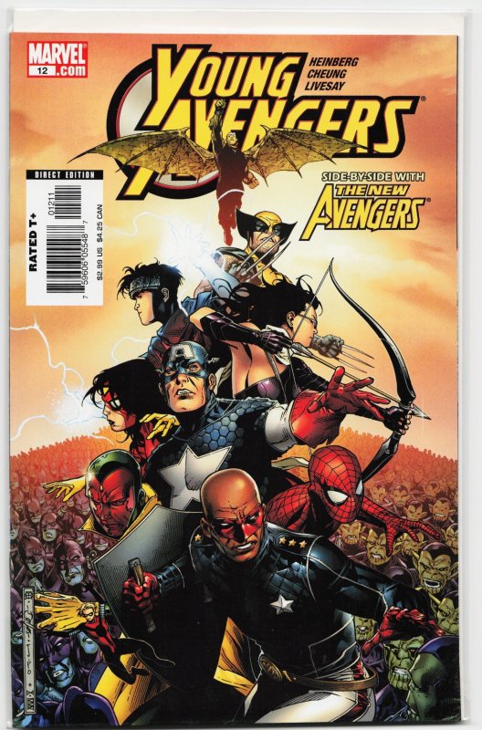 Young Avengers #12 (Marvel Comics, 2006), raw, ungraded comic book — front cover