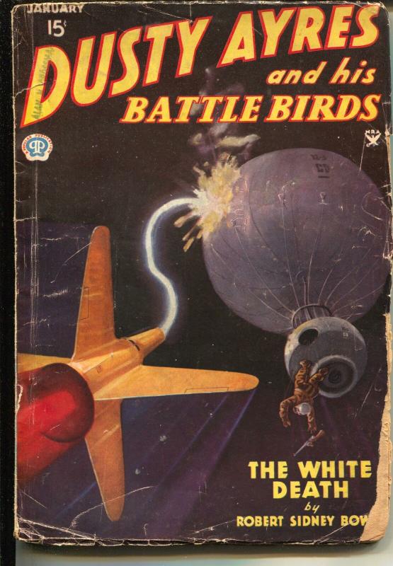 Dusty Ayres and His Battle Birds 1/1935-fantasy air war Pulp Hero-VG- (Street & Smith, 1935), raw comic book in VG- condition — front cover