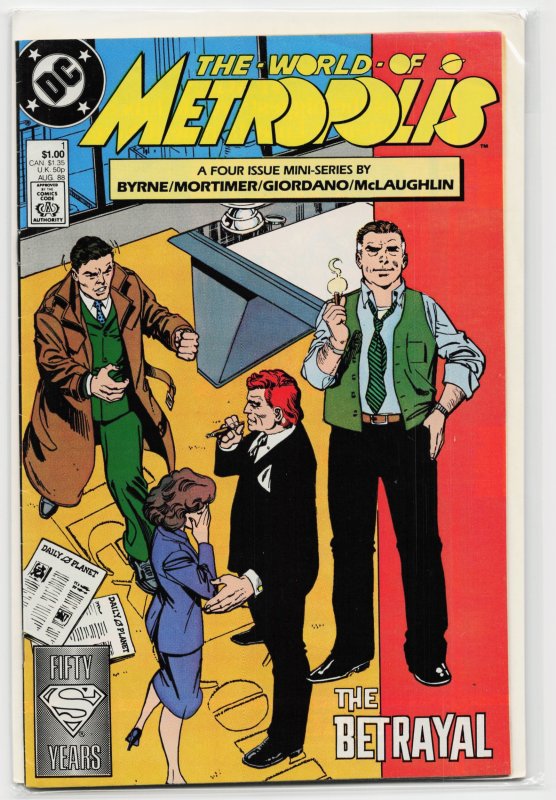 The World of Metropolis #1 (DC Comics, 1988), raw, ungraded comic book — front cover
