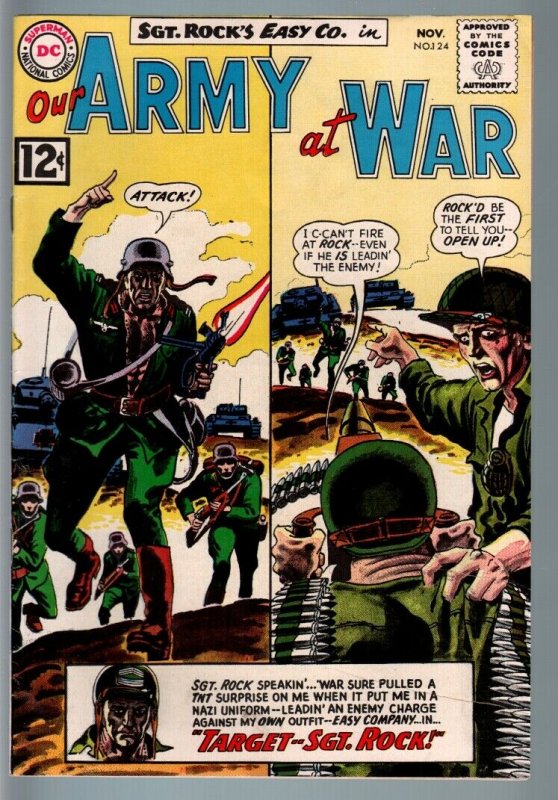 Our Army at War #124 (DC Comics, 1962), raw comic book in VF+ condition — front cover