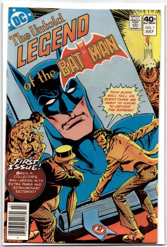 The Untold Legend of the Batman #1 (DC Comics, 1980), raw, ungraded comic book — front cover