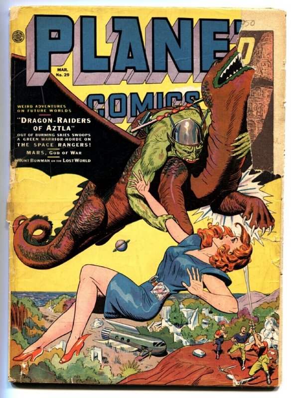 Planet #29 (Fiction House, 1944), raw, ungraded comic book — front cover
