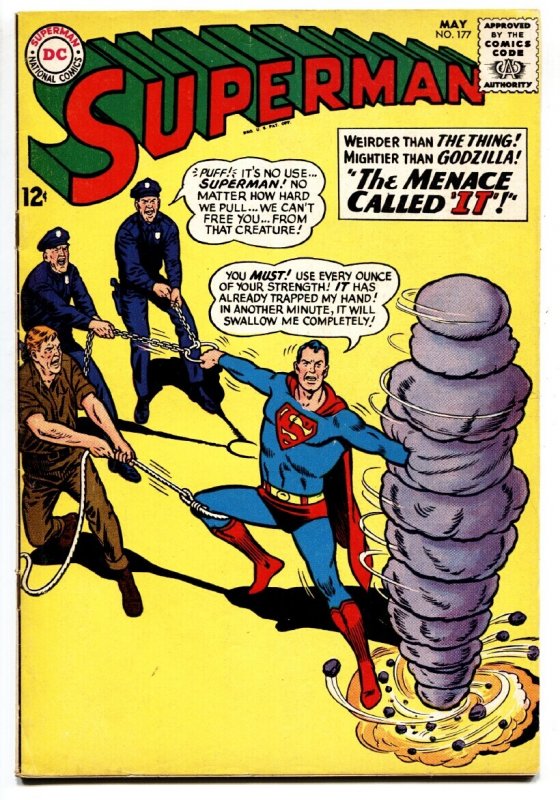 Superman #177 (DC Comics, 1965), raw comic book in VF- condition — front cover