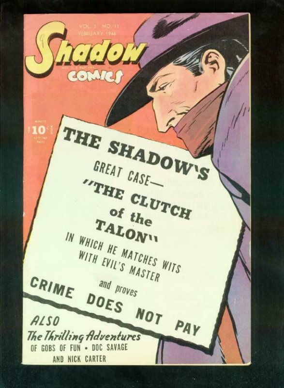 Shadow Comics v.5 #11 (1946), raw comic book in VF- condition — front cover