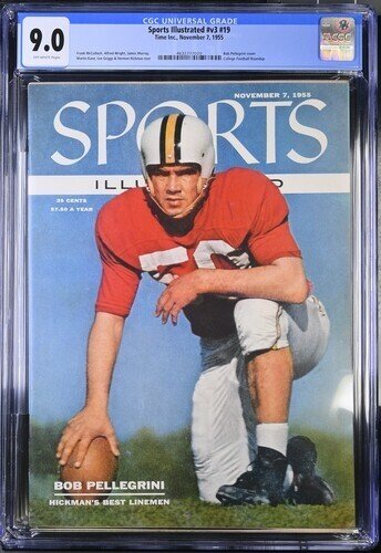 Sports Illustrated Nov #7 (1955), CGC 9.0 graded comic book, Universal Blue label — front cover in its holder