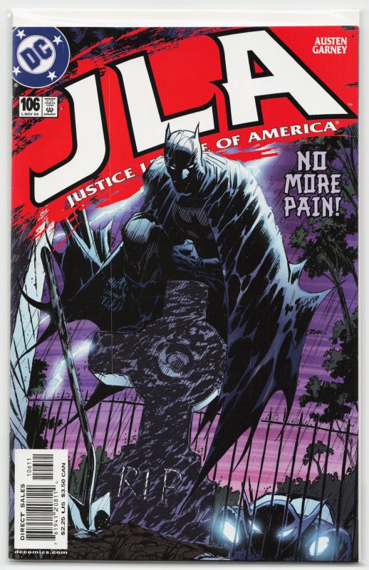 JLA #106 (DC Comics, 2004), raw, ungraded comic book — front cover