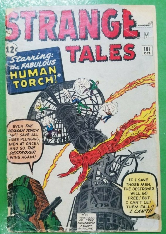 Strange Tales #101 (1962), raw comic book in FR/GD condition — front cover