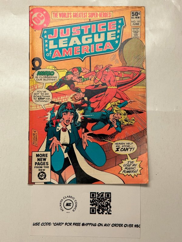 Justice League of America #191 (DC Comics), raw comic book in VF condition — front cover