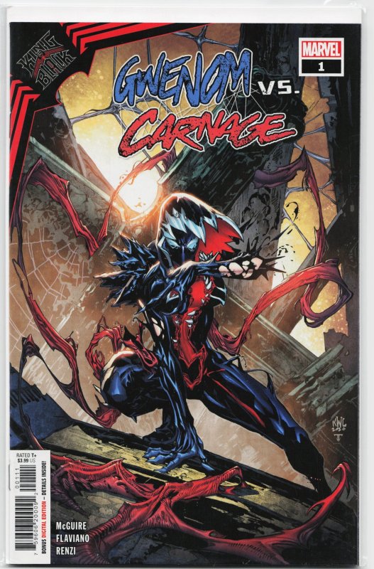 King in Black: Gwenom vs. Carnage #1 (2021), raw, ungraded comic book — front cover