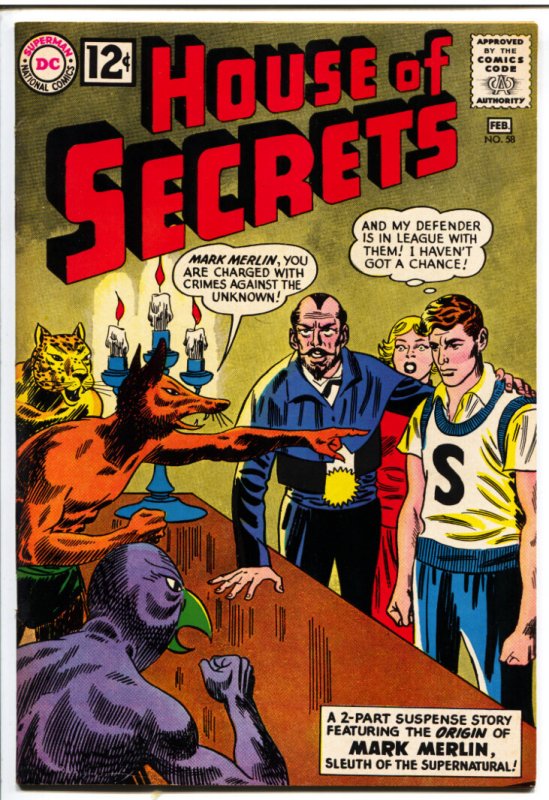 House of Secrets #58 (DC Comics, 1963), raw, ungraded comic book — front cover