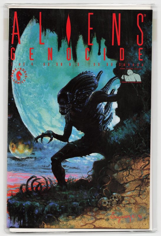 Aliens: Genocide #3 (Dark Horse Comics, 1992), raw, ungraded comic book — front cover