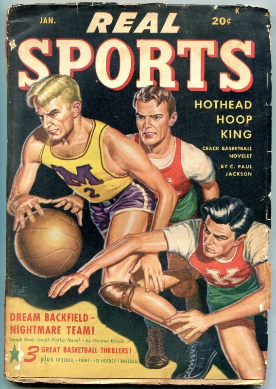 Pulp: Real Sports Pulp January 1948- Gardener F Fox- Basketball Cover VG (1948), raw comic book in VG condition — front cover