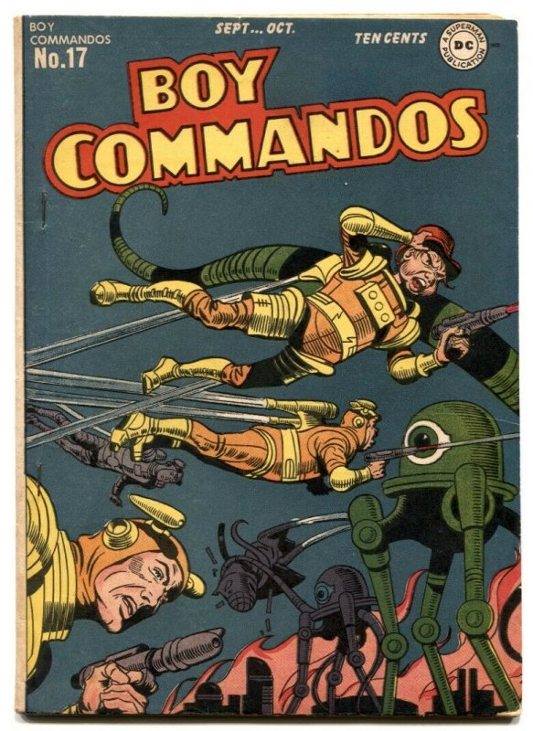 Boy Commandos #17 (1946), raw comic book in FN condition — front cover