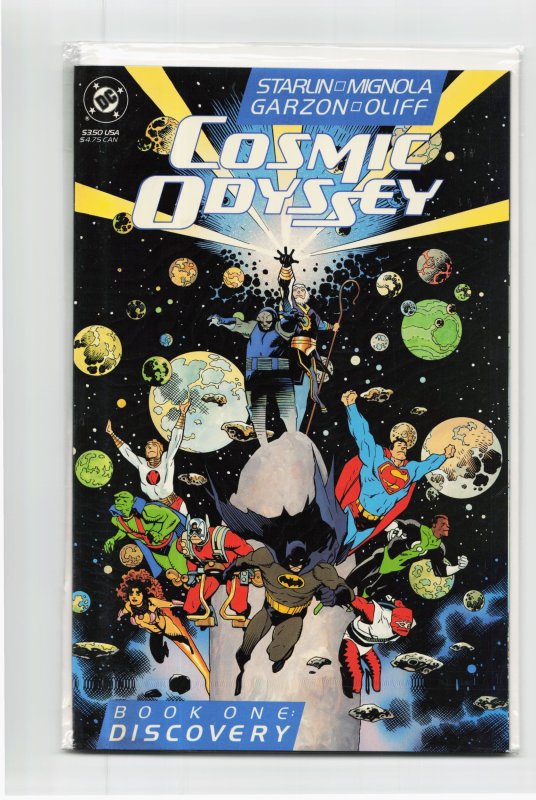Cosmic Odyssey #1 (DC Comics, 1988), raw, ungraded comic book — front cover
