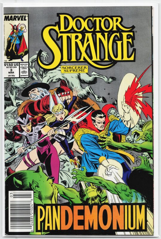 Doctor Strange, Sorcerer Supreme #3 (Marvel Comics, 1989), raw, ungraded comic book — front cover