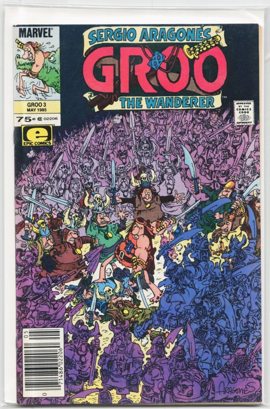 Sergio Aragonés Groo the Wanderer #3 (1985), raw, ungraded comic book — front cover