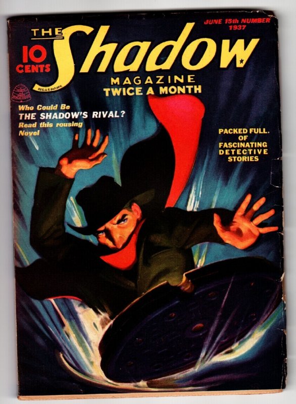 Pulp: Shadow 1937 June 15 -High Grade- Street AND Smith-Rare Pulp FN (1937), raw comic book in FN condition — front cover