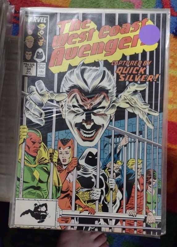 West Coast Avengers #34 (Marvel Comics, 1987), raw, ungraded comic book — front cover