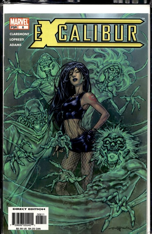 Excalibur #6 (Marvel Comics, 2004), raw, ungraded comic book — front cover