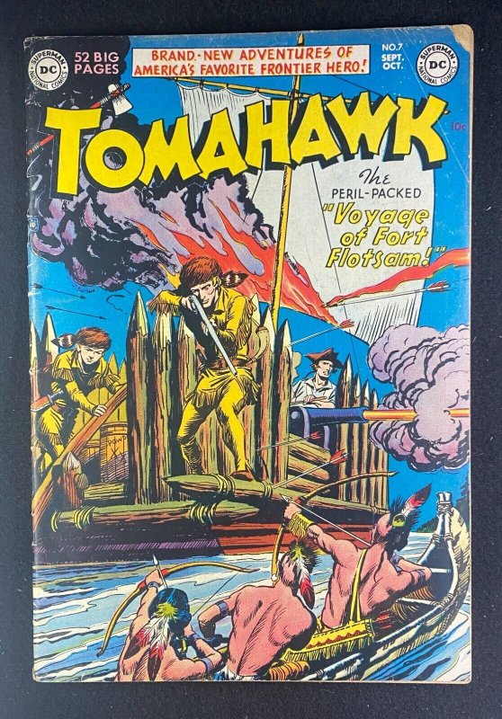 Tomahawk #7 (1950), raw comic book in VG 4.0 condition — front cover