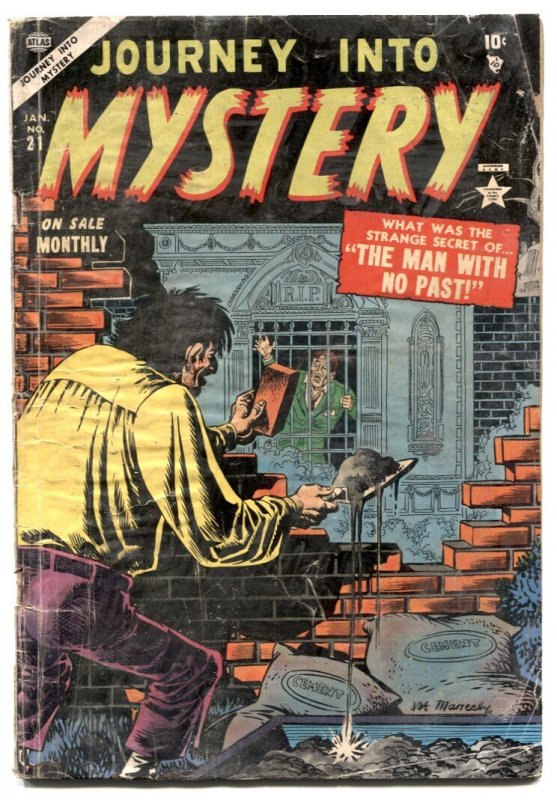 Journey into Mystery #21 (Atlas Comics, 1955), raw, ungraded comic book — front cover