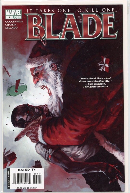 Blade #4 (Marvel Comics, 2007), raw comic book in NM 9.4 condition — front cover
