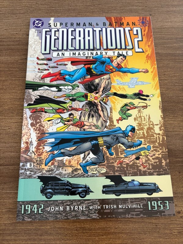Lot of 4 Superman & Batman Generations 2 DC Comic Books # 1 2 3 4 NM 1st 12 J448, raw comic book in NM condition — front cover
