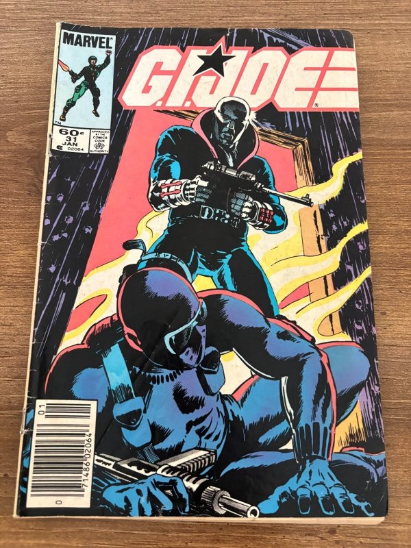 G.I. Joe #31 (Marvel Comics), raw comic book in FN condition — front cover