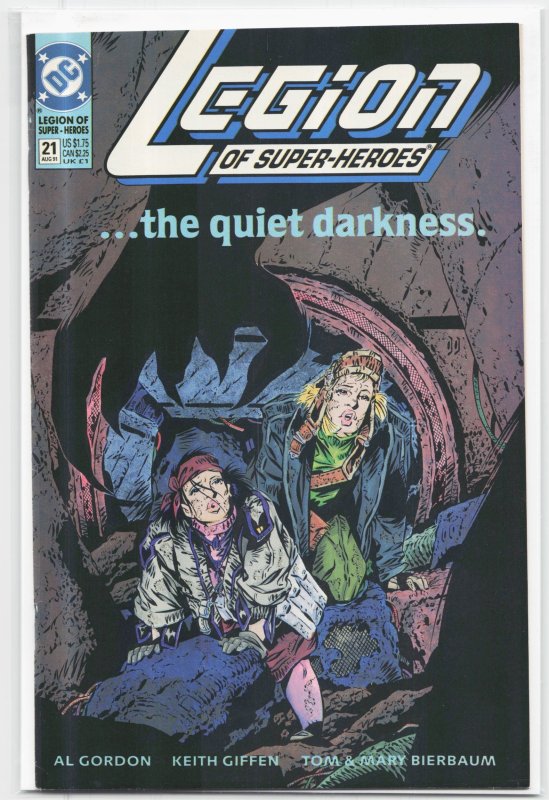 Legion of Super-Heroes #21 (DC Comics, 1991), raw, ungraded comic book — front cover