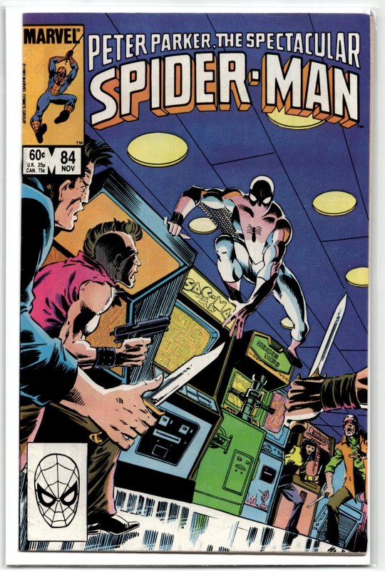 The Spectacular Spider-Man #84 (Marvel Comics, 1983), raw, ungraded comic book — front cover