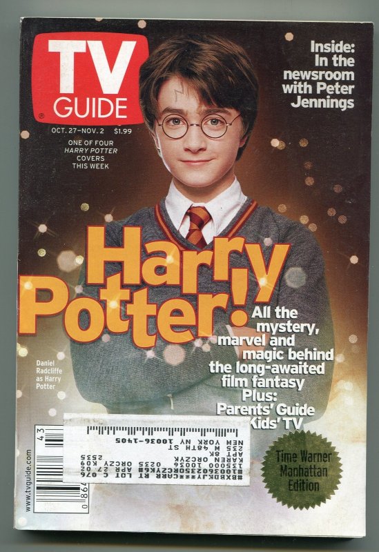 MAG: TV Guide-Harry Potter-Time-Warner Cable Manhattan Edition-Oct 2001-VG (2001), raw comic book in VG condition — front cover