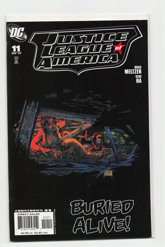 Justice League of America #11 (DC Comics, 2007), raw, ungraded comic book — front cover