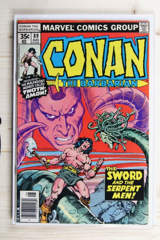 Conan the Barbarian #89 (Marvel Comics, 1978), raw comic book in FN+ 6.5 condition — front cover