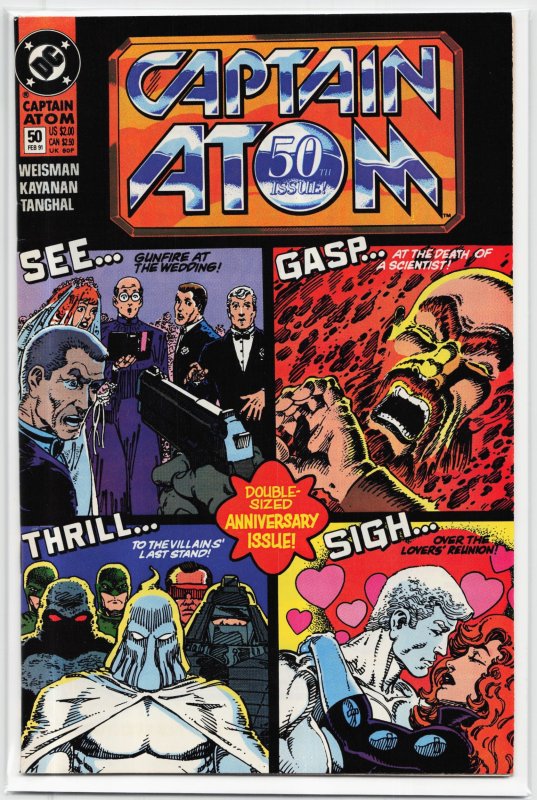 Captain Atom #50 (DC Comics, 1991), raw, ungraded comic book — front cover