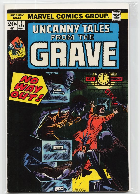 Uncanny Tales #3 (Marvel Comics, 1974), raw, ungraded comic book — front cover